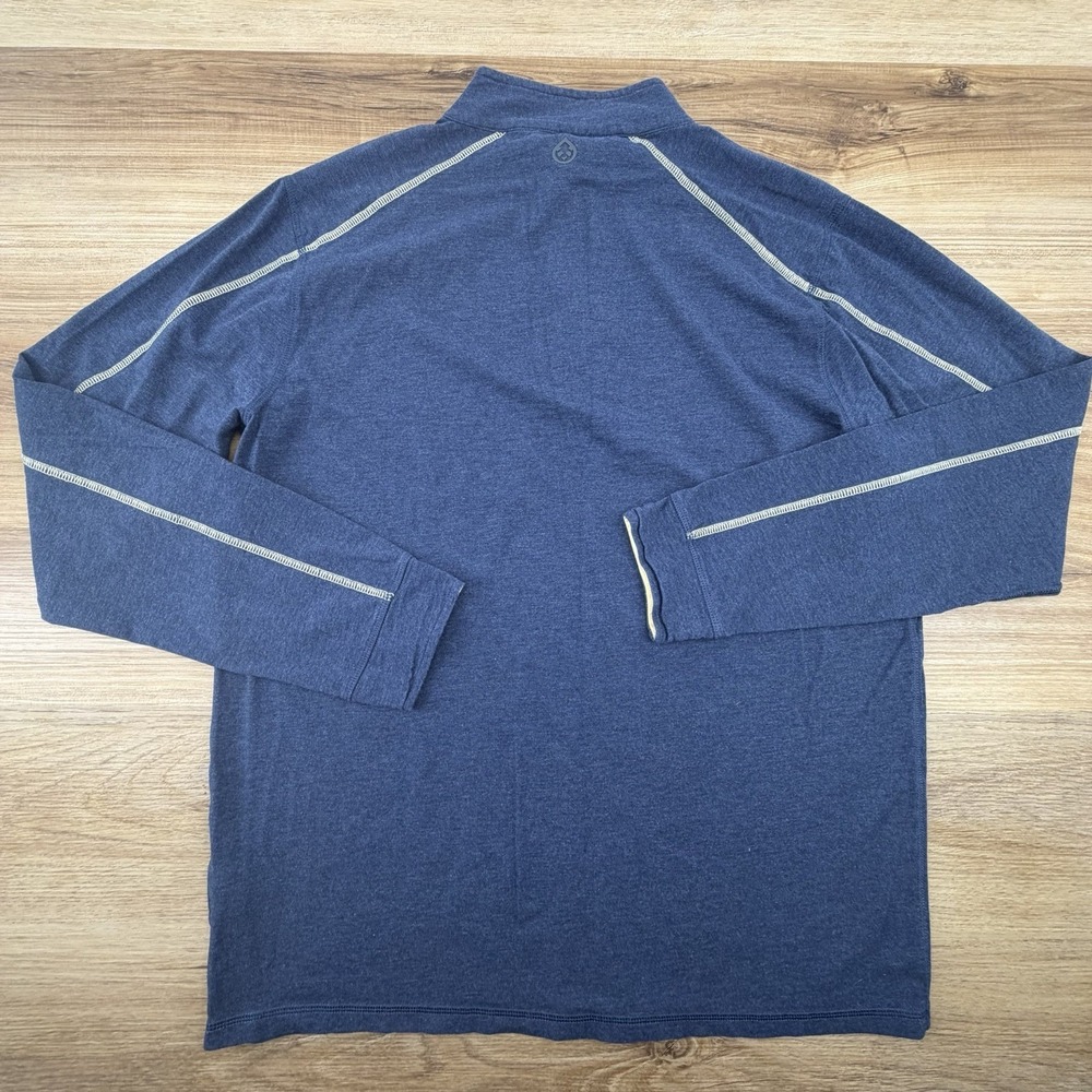 Tasc Performance‎ 1/4 Pullover Men's large Bamboo Cotton Stretch Navy Blue Golf - Picture 3 of 7